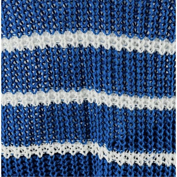 Banana Republic Blue White Stripe Cotton Sweater XS Nautical Coastal - Picture 6 of 7